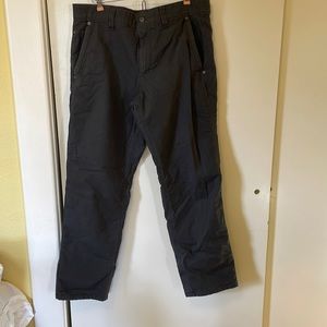 Eddie Bauer Pants | Eddie Bauer Snowcat Fleece-Lined Canvas Pants | Color: Gray | Size: 35 | Alexmattucci's Closet